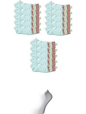 Toyigoo Beyaz Kadın Bilek Çorap 15 Çift TYG-84037RS