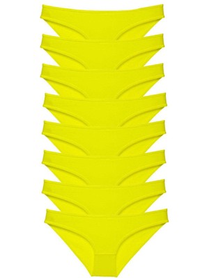 Toyigoo 8 Adet Süper Eko Set Likralı Kadın Slip Külot Sarı TYG-84037RS