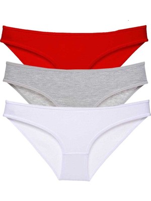 Toyigoo 3 Adet Süper Eko Set Likralı Kadın Slip Külot 542 TYG-84037RS