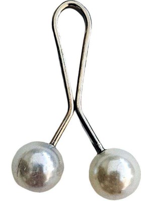 Toyigoo Tesettür Eşarp ve Şal Klipsi Inci Beyaz TYG-84037RS