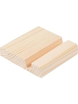 MarkEntegra Kaymaz Tabanlı Ahşap Telefon Tutucu, Masa Üstü Stand, 2'li Set