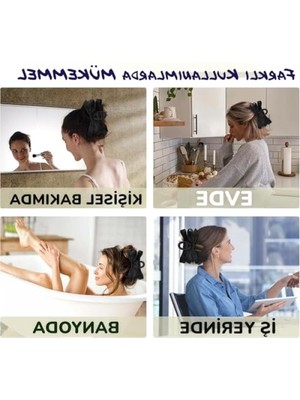 MarkEntegra Renkli Kadın Mandal Toka Seti - 5'li