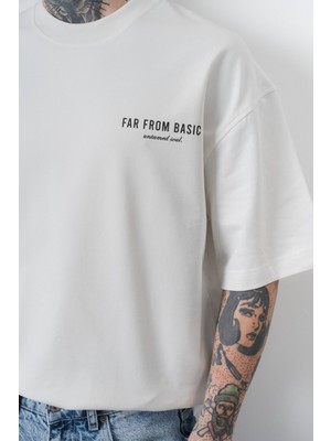 Erkek Respire x Itsbyzey Baskılı Oversize T-Shirt Beyaz