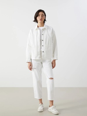 Lc Waikiki Yeni Sezon Boyfriend Yırtık Detaylı Kadın Jean Pantolon