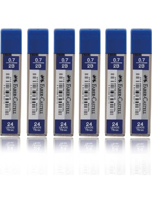 Faber-Castell 6 Tüp 75MM 0.7 Kalem Ucu 2B Standart Malzeme ile Mükemmel Yazım Deneyimi