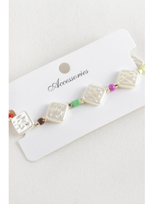 İlk El Grup Ieg™ Baklava Boncuk Inci Makrome Ip Bileklik