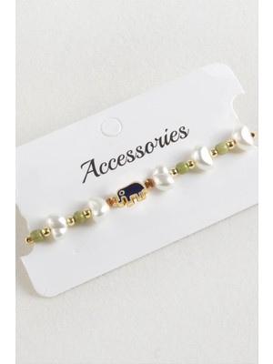 İlk El Grup Ieg™ Fil Boncuk Inci Makrome Ip Bileklik