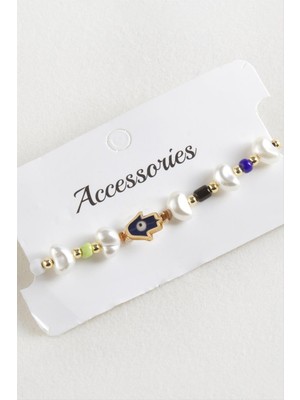 İlk El Grup Ieg™ Ftm Ana Eli Boncuk Inci Makrome Ip Bileklik