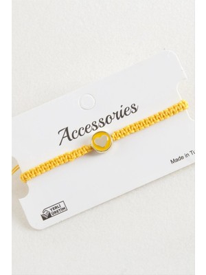 İlk El Grup Ieg™ Kalp Mineli Makrome Örgülü Bileklik