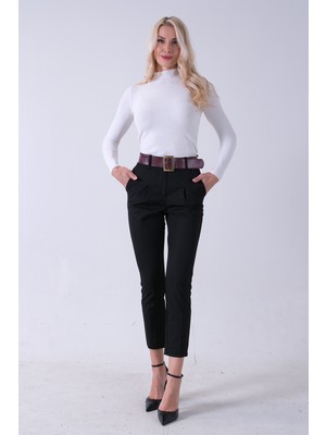 Feminist Siyah Kemerli Cepli Havuç Pantolon 03030189.01