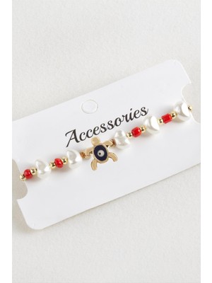 İlk El Grup Ieg™ Kaplumbağa Boncuk Inci Makrome Ip Bileklik