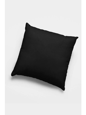 Düz Renk Çift Taraflı Siyah Renk Yastık Kırlent Kılıfı SHKRL004