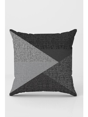 Füme Rengi Asimetrik Desen Yastık Kırlent Kılıfı SHKRL1123