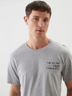 Lc Waikiki Yeni Sezon Bisiklet Yaka Baskılı Erkek Tişört