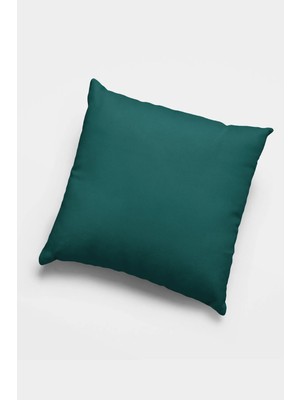 Düz Renk Çift Taraflı Petrol Yeşili Yastık Kırlent Kılıfı SHKRL019
