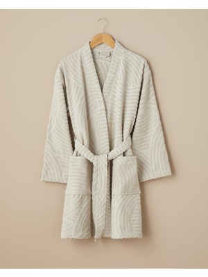 English Home Curve Pamuk Bornoz L-Xl Bej