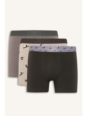 DeFacto Regular Fit Hayvan Desenli 3'lü Boxer G9306AX26SP