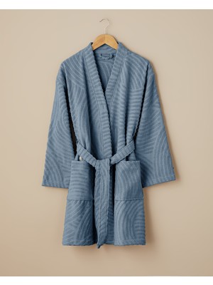 English Home Curve Pamuk Bornoz S-M Mavi