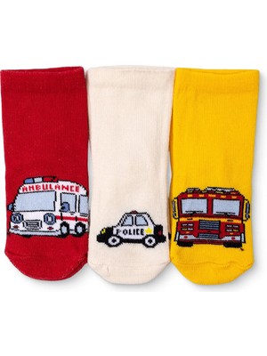 Hellobaby Erkek Bebek 3lü Soket Çorap Ayı Baskılı