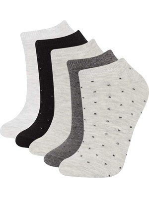 DeFacto Kadın 5'li Pamuklu Patik Çorap E2164AXNS