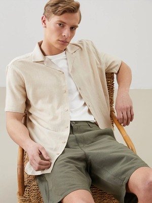 Lc Waikiki Yeni Sezon Regular Fit Keten Karışımlı Erkek Gömlek