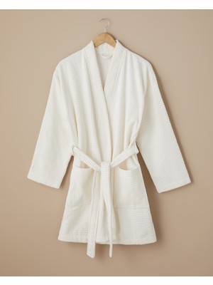 English Home Frame Pamuk Bornoz S-M Beyaz