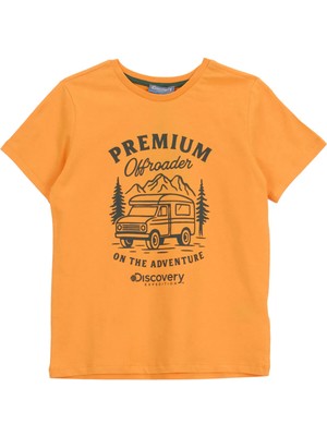 Discovery Expedition Baskılı Turuncu Erkek Çocuk T-Shirt D6SB-TST3077
