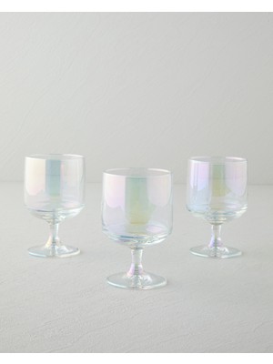 English Home Basic Shine Cam 3’lü Lüsterli Cup 300 ml Şeffaf