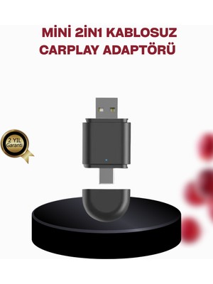 İntora Kablosuz Carplay Adaptörü – Bluetooth 5.4 ve Wi-Fi 6 Teknolojili Tak & Çalıştır Dönüştürücü