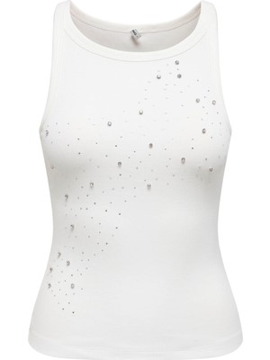 Only  Onlfılız Lıfe Beyaz Kadın Kolsuz T-Shirt 15368917