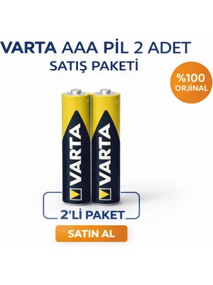 Sylar Varta Aaa Ince Kalem Pil 1.5V Super Heavy Duty R03 Çinko Karbon 2li 1 Paket