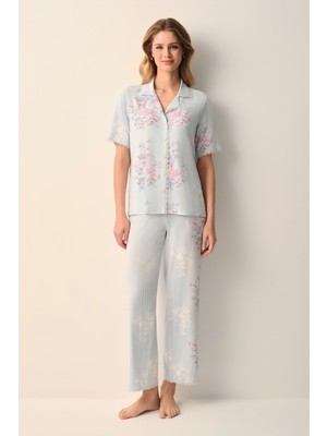 Suwen Celina Gömlek Yaka Pijama Takımı