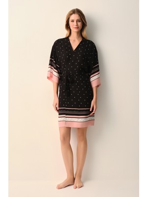 Suwen Monogram Kısa Sabahlık