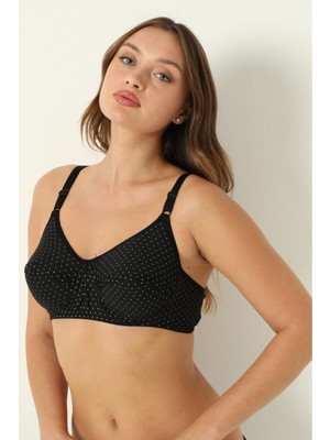 Nivene Desteksiz Penye Toparlayıcı Kadın Sütyen Desenli