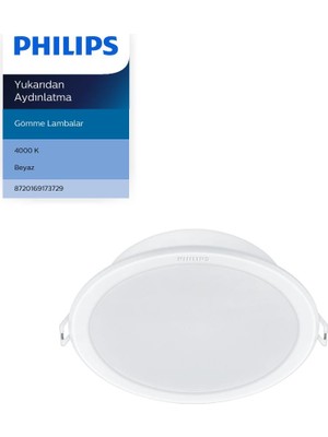 Philips Meson Tavan Gömme Spot 7.5W 800 Lumen 4000K Gün Işığı (105MM Delikler Için Uygundur)