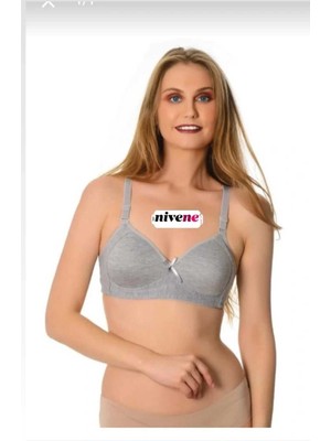 Nivene Telsiz Silikon Toparlayıcı Pedsiz Minimizer Sütyen B Cup Gri