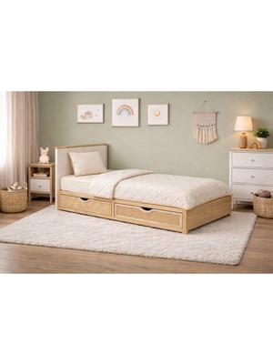 Tek Kişilik 3 Parça %100 Doğal Yün Uyku Seti | Yorgan + Ped + 1 Adet Yastık Çeyiz Seti