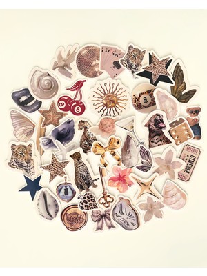 Leopar Sticker Set Bullet Journal Ajanda Laptop Tablet Telefon Etiket Çıkartma