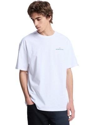 Belirtilmemiş Quiksilver Upside Do Erkek Beyaz Tişört