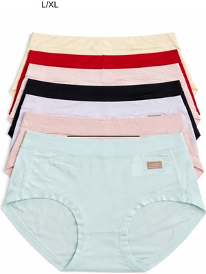 Yüksek Bel Bambu Dokulu Kadın Külot 5’li Set %95 Selüloz