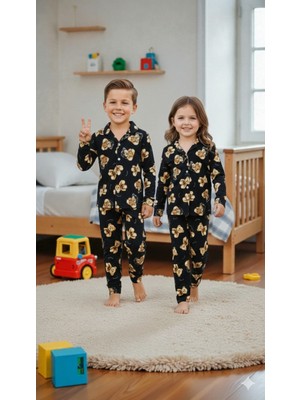 Arn Homewear Arnhomewear Ayıcık Desenli Çocuk Pijama Takımı