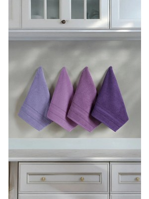 DNZGÜLCAN Lera 4'lü 30X50 Havlu Seti El Yüz Mutfak Havlusu | %100 Pamuk - Hızlı Kuruyan - Yumuşak