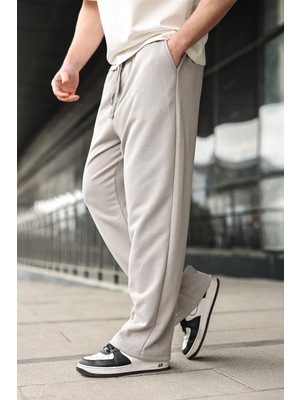 Madmext Boyalı Gri Rahat Kesim Bol Paça Erkek Eşofman Altı E6589