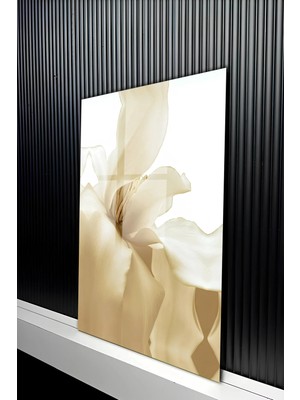 KutuTR Premium Minimalist Çiçek Figürlü Temperli Cam Tablo 50X70 cm 2d Uv Baskı - YCT433