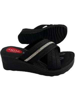 Benitto Kids Ortopedik Topuklu Çapraz Taşlı Terlik BNT197