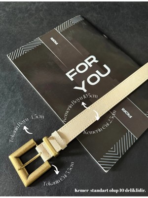 Fiori Antik Kare Tokalı Köprülü Kadın Kemeri, Pantolon Kemeri, Ceket Kemeri, Elbise Kemeri