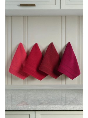 DNZGÜLCAN Lera 4'lü 30X50 Havlu Seti El Yüz Mutfak Havlusu | %100 Pamuk - Hızlı Kuruyan - Yumuşak