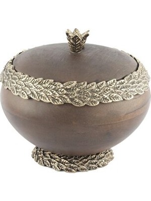 Mikasa Moor Ahşap Kutu Antik Gold Kapaklı 22X20 cm 804222