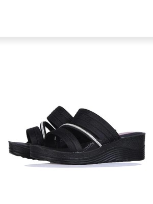 Benitto Kids Ortopedik Topuklu Çapraz Taşlı Terlik BNT199