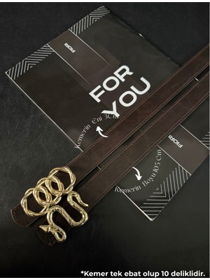 Fiori Birleşik Halka Tokalı Kadın Pantolon Kemeri, Ceket Kemeri, Elbise Kemeri, Gömlek Kemeri